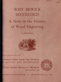 Why Bewick Succeeded: A Note in the History of Wood Engraving — Jacob Kainen cover