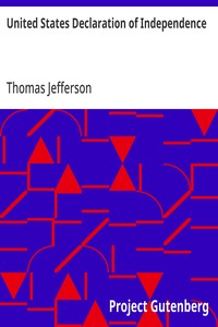 United States Declaration of Independence — Thomas Jefferson cover