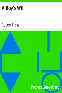 A Boy's Will — Robert Frost cover