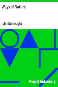 Ways of Nature — John Burroughs cover