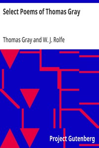 Select Poems of Thomas Gray — Thomas Gray cover