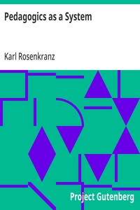 Pedagogics as a System — Karl Rosenkranz cover