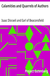 Calamities and Quarrels of Authors — Isaac Disraeli cover