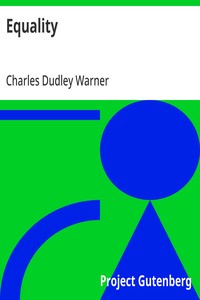 Equality — Charles Dudley Warner cover