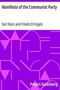 Manifesto of the Communist Party — Karl Marx cover