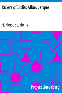 Rulers of India: Albuquerque — H. Morse (Henry Morse) Stephens cover