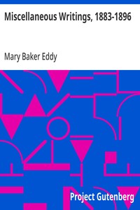 Miscellaneous Writings, 1883-1896 — Mary Baker Eddy cover