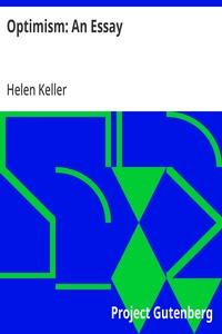Optimism: An Essay — Helen Keller cover