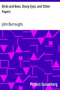 Birds and Bees, Sharp Eyes, and Other Papers — John Burroughs cover