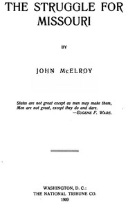 The Struggle for Missouri — John McElroy cover