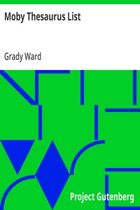Moby Thesaurus List — Grady Ward cover