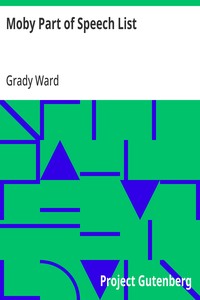 Moby Part of Speech List cover