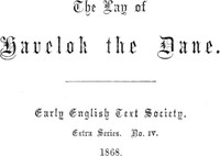 The Lay of Havelok the Dane — Anonymous cover
