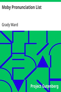 Moby Pronunciation List — Grady Ward cover