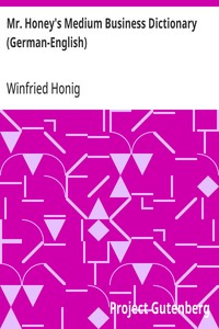 Mr. Honey's Medium Business Dictionary (German-English) — Winfried Honig cover