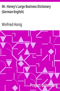 Mr. Honey's Large Business Dictionary (German-English) — Winfried Honig cover