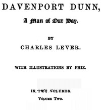 Davenport Dunn, a Man of Our Day. Volume 2 (of 2) — Charles Lever cover
