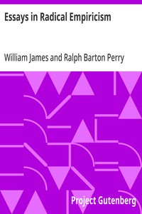 Essays in Radical Empiricism — William James cover