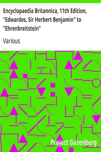 Encyclopaedia Britannica, 11th Edition, "Edwardes, Sir Herbert Benjamin" to "Ehrenbreitstein": Volume 9, Slice 1 — Various cover