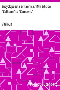 Encyclopaedia Britannica, 11th Edition, "Calhoun" to "Camoens": Volume 5, Slice 1 cover