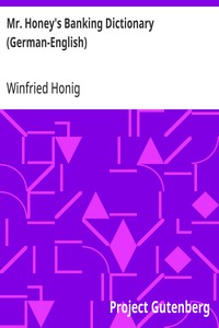 Mr. Honey's Banking Dictionary (German-English) — Winfried Honig cover