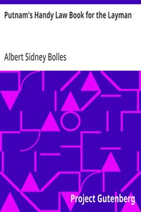 Putnam's Handy Law Book for the Layman — Albert Sidney Bolles cover