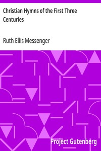Christian Hymns of the First Three Centuries — Ruth Ellis Messenger cover