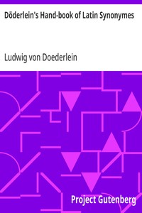Döderlein's Hand-book of Latin Synonymes — Ludwig von Doederlein cover
