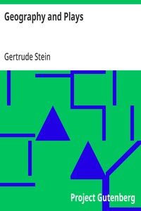 Geography and Plays — Gertrude Stein cover