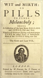 Wit and Mirth: or Pills to Purge Melancholy, Vol. 6 of 6 — Anonymous cover