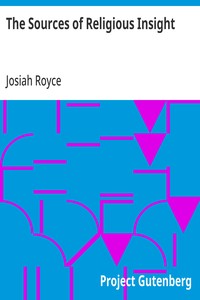 The Sources of Religious Insight — Josiah Royce cover