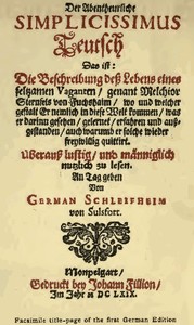 The Adventurous Simplicissimus: being the description of the Life of a Strange vagabond named Melchior Sternfels von Fuchshaim — Hans Jakob Christoph von Grimmelshausen cover