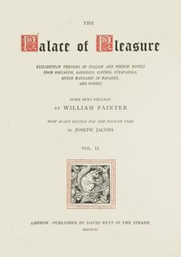 The Palace of Pleasure, Volume 2 — Anonymous cover