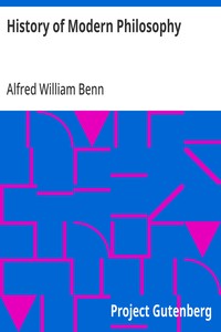 History of Modern Philosophy — Alfred William Benn cover