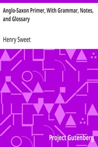 Anglo-Saxon Primer, With Grammar, Notes, and Glossary: Eighth Edition Revised — Henry Sweet cover