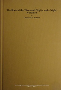 The Book of the Thousand Nights and a Night — Volume 06 (of 10) — Anonymous cover