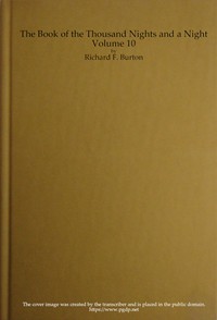 The Book of the Thousand Nights and a Night — Volume 10 (of 10) — Anonymous cover