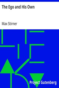 The Ego and His Own — Max Stirner cover