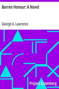 Barren Honour: A Novel — George A. (George Alfred) Lawrence cover