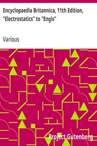Encyclopaedia Britannica, 11th Edition, "Electrostatics" to "Engis": Volume 9, Slice 3 — Various cover