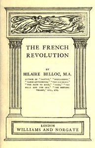 The French Revolution — Hilaire Belloc cover