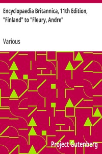 Encyclopaedia Britannica, 11th Edition, "Finland" to "Fleury, Andre": Volume 10, Slice 4 — Various cover