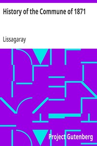 History of the Commune of 1871 — Lissagaray cover