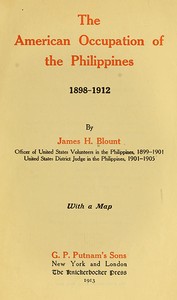 The American Occupation of the Philippines 1898-1912 cover