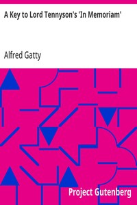 A Key to Lord Tennyson's 'In Memoriam' — Alfred Gatty cover