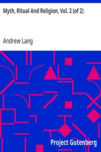 Myth, Ritual And Religion, Vol. 2 (of 2) — Andrew Lang cover