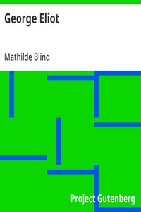 George Eliot — Mathilde Blind cover