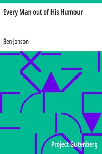 Every Man out of His Humour — Ben Jonson cover