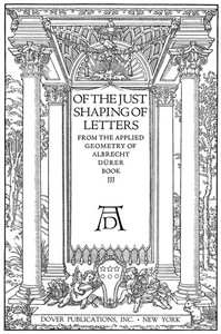 Of the Just Shaping of Letters cover