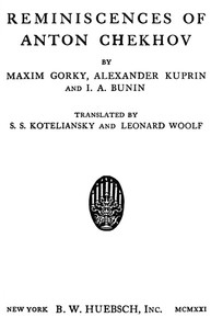 Reminiscences of Anton Chekhov — Maksim Gorky cover